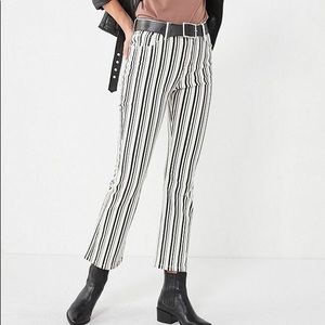 BDG striped kick flare denim